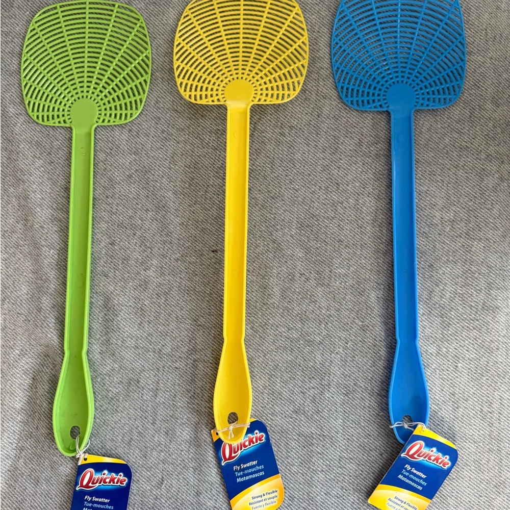 Quickie Fly Swatter Set - Green, Yellow, Blue
